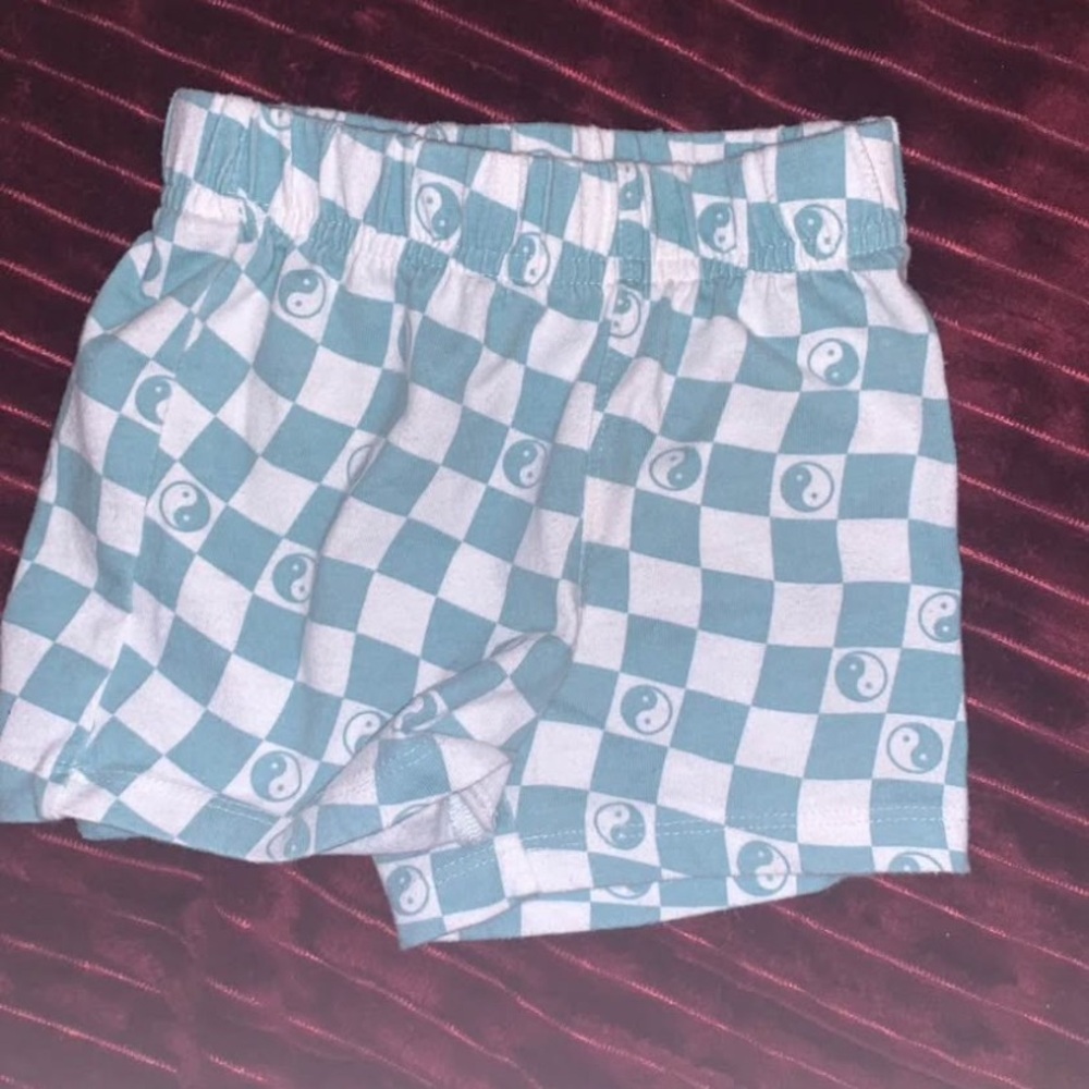 Garanimals Blue and White Yin Yang Checkered Shorts